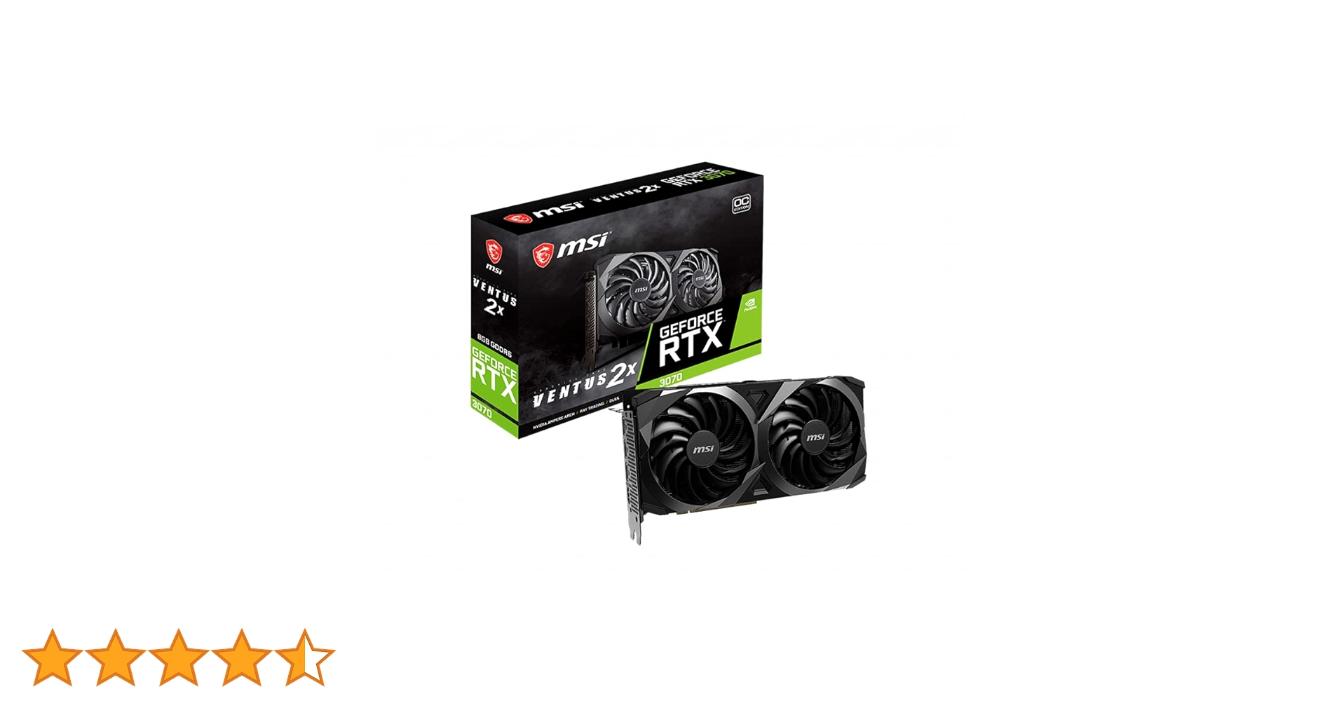 グラフィックボード・グラボ・ビデオカード MSI GeForce RTX 3070 VENTUS 2X 8GB GeForce RTX 3070 VENTUS 2X 8G OC LHR
